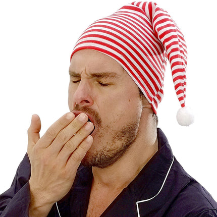 Widmann SRL slaapmuts rood-wit