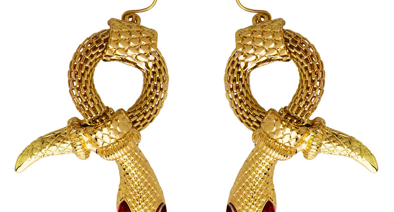 Widmann SRL Slangen oorbellen voor carnaval