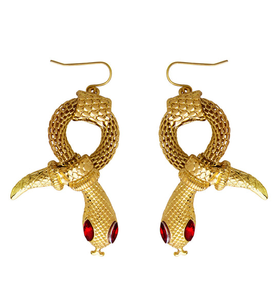 Widmann SRL Slangen oorbellen voor carnaval