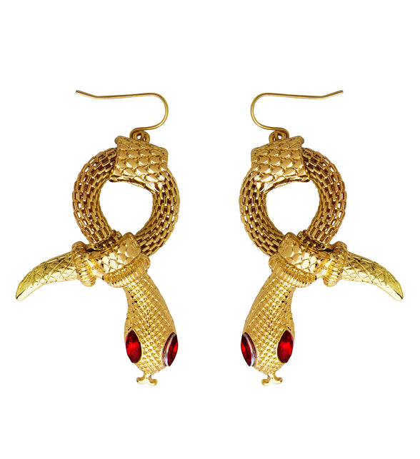 Widmann SRL Slangen oorbellen voor carnaval