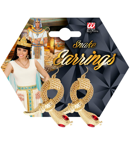 Widmann SRL Slangen oorbellen voor carnaval