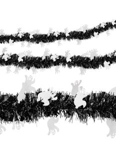 Widmann SRL Slinger zwart met  tinsel en geestjes