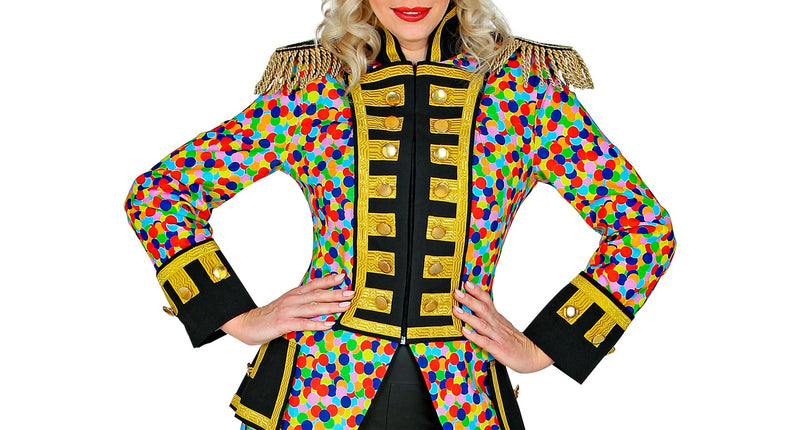 Widmann SRL Slipjas Clown carnaval meerkleurig dames