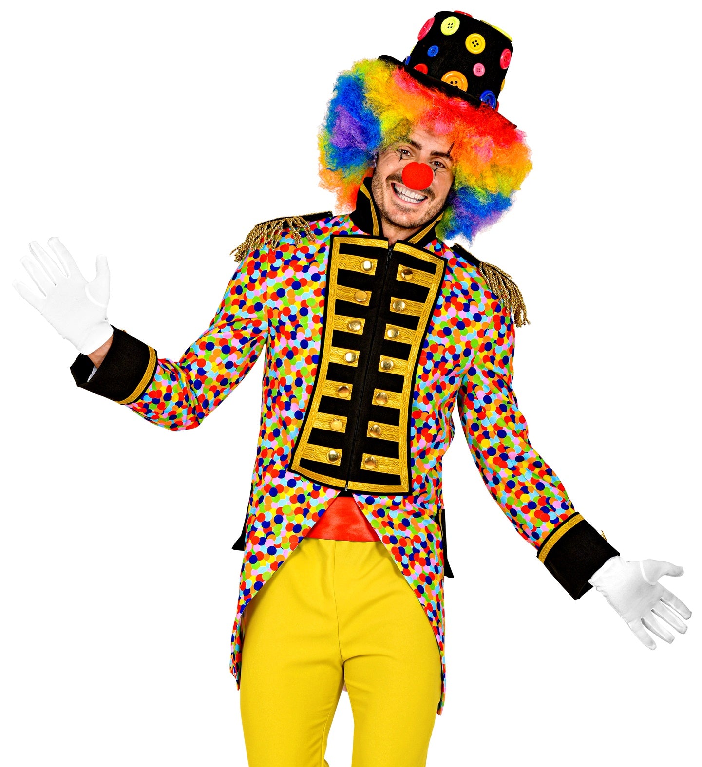 Geel groen rood circus jas heren Geel groen rood circus jas heren