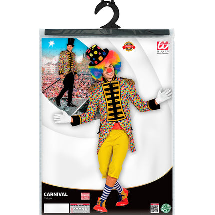 Widmann SRL Slipjas Clown carnaval meerkleurig heren