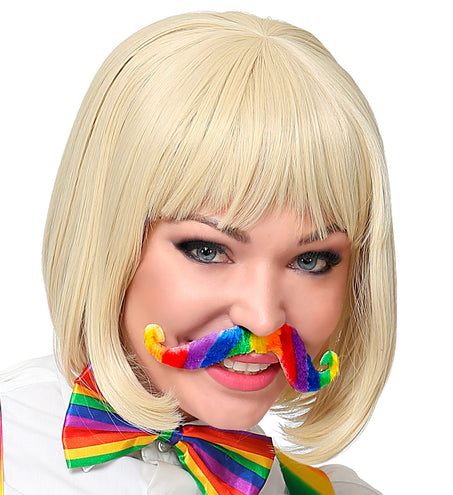 Widmann SRL Snor regenboogkleuren