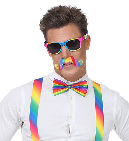 Widmann SRL Snor regenboogkleuren