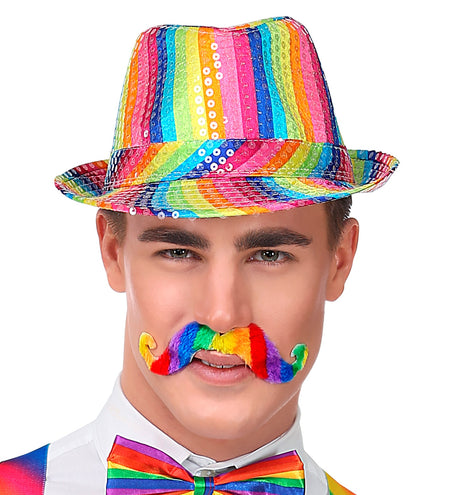 Widmann SRL Snor regenboogkleuren