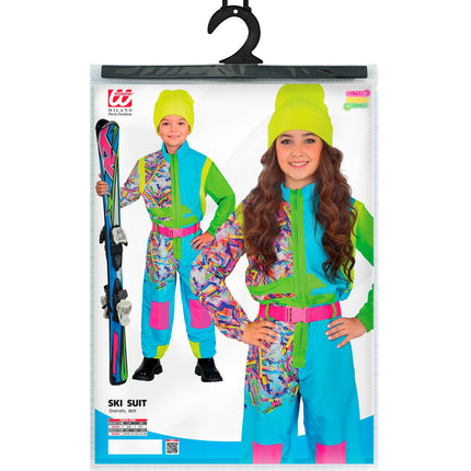 Widmann SRL Snowboarder pak azuur-groen kinderen
