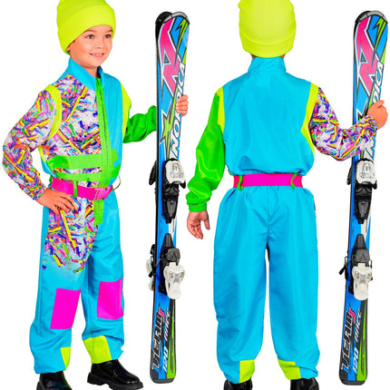 Widmann SRL Snowboarder pak azuur-groen kinderen