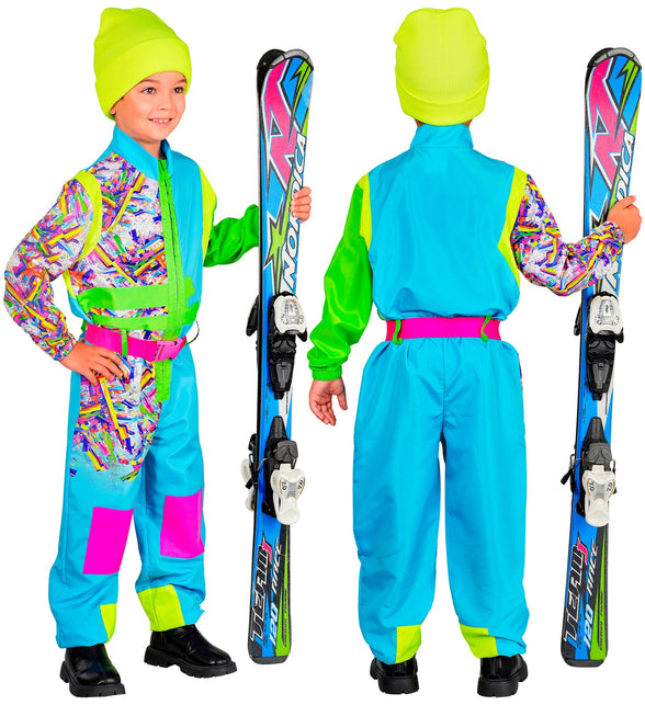 Widmann SRL Snowboarder pak azuur-groen kinderen