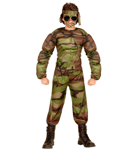 Widmann SRL Soldatenpakken met spieren voor kids