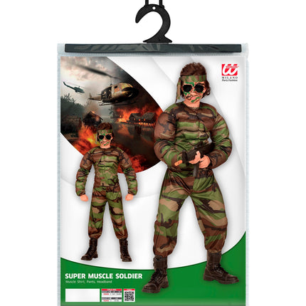 Widmann SRL Soldatenpakken met spieren voor kids