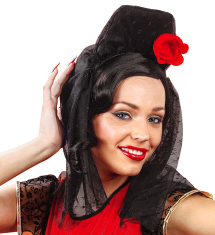 Widmann SRL Spaanse hoofdband met bloem