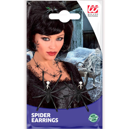 Widmann SRL Spin oorbellen zwart heks