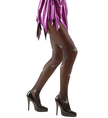 Widmann SRL Spinnen panty met glitters