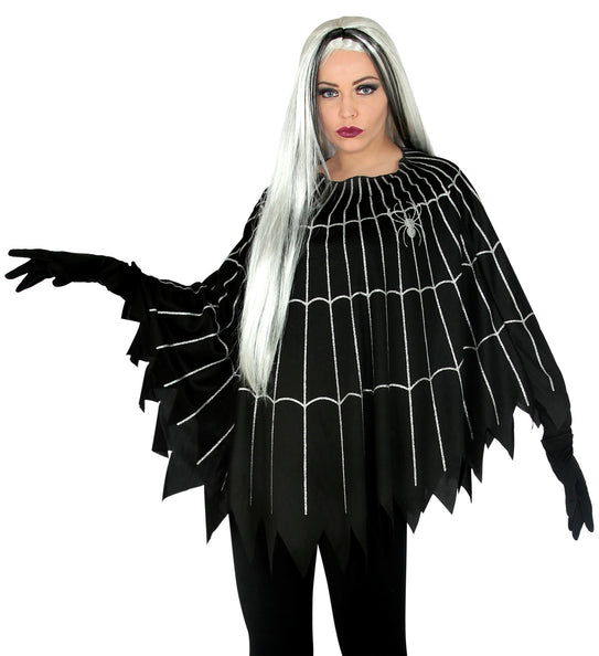 Widmann SRL Spinnenweb poncho volwassenen