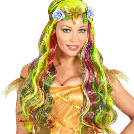 Widmann SRL Sprookjes bloemenpruik