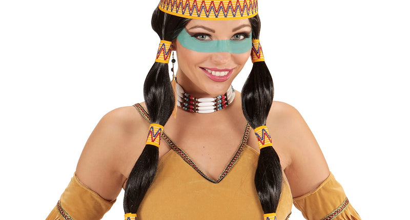 Widmann SRL Squaw indianen pruiken voor carnaval