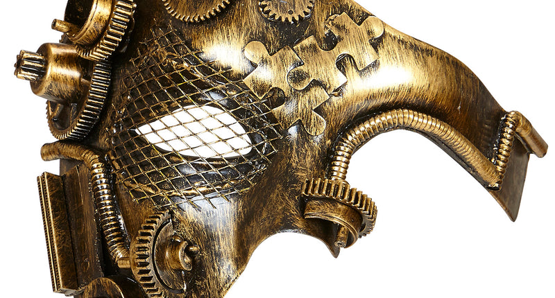 Widmann SRL Steampunk masker bruin goud