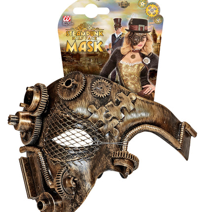Widmann SRL Steampunk masker bruin goud