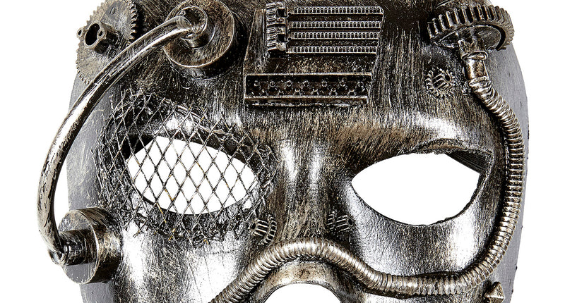 Widmann SRL Steampunk masker zwart zilver