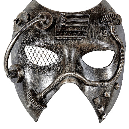 Widmann SRL Steampunk masker zwart zilver