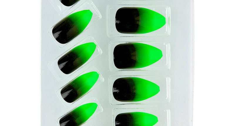 Widmann SRL Stiletto nagels zwart neon groen