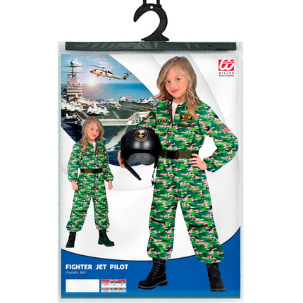 Widmann SRL Straaljager pilote camouflage Jacky kind