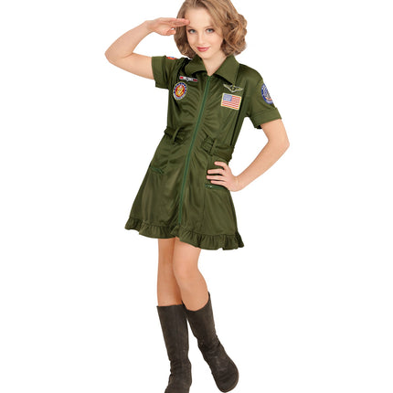 Widmann SRL Straaljager piloten pak voor meisjes