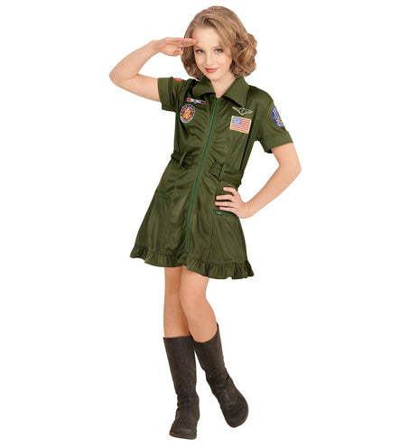 Widmann SRL Straaljager piloten pak voor meisjes