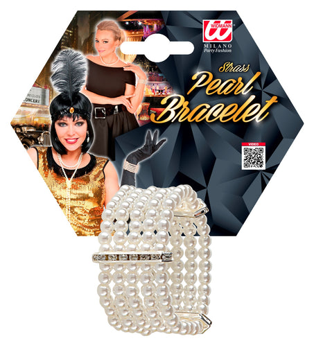 Widmann SRL Strass armband met parels