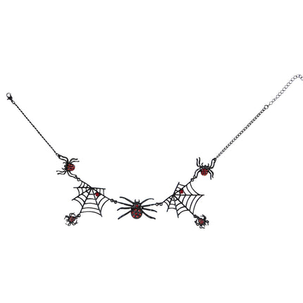 Widmann SRL Strass ketting heks met spinnen