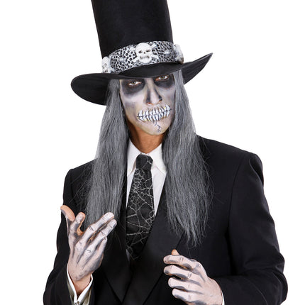 Widmann SRL Stropdas spinnenweb print 27cm