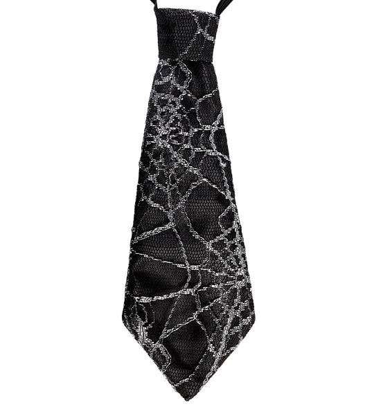 Widmann SRL Stropdas spinnenweb print 27cm