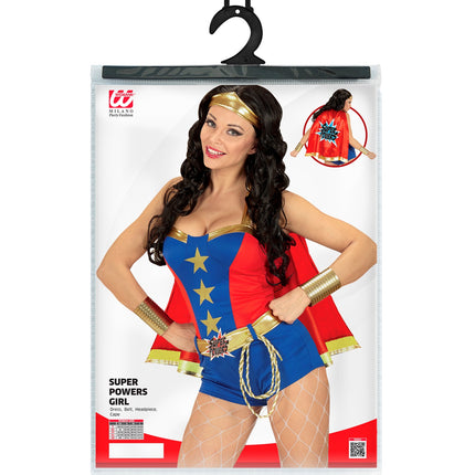 Widmann SRL Super Power Meisjes jurk met cape