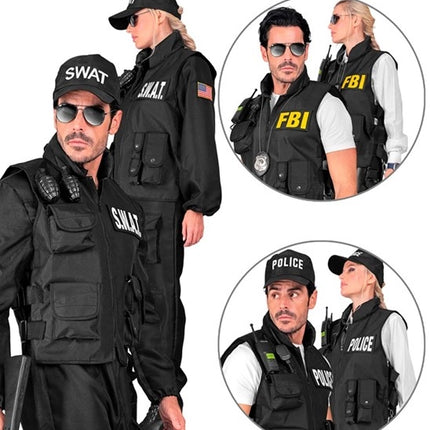 Widmann SRL Swat vest fbi/politie kostuum Siem heren