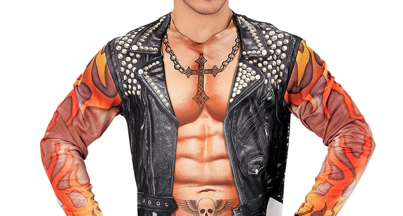 Widmann SRL T-Shirt Lange Mouwen Rocker/Biker Man M/L