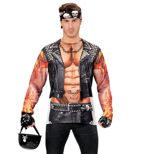 Widmann SRL T-Shirt Lange Mouwen Rocker/Biker Man M/L