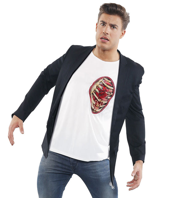 Widmann SRL T- shirt met open wond ribbenkast