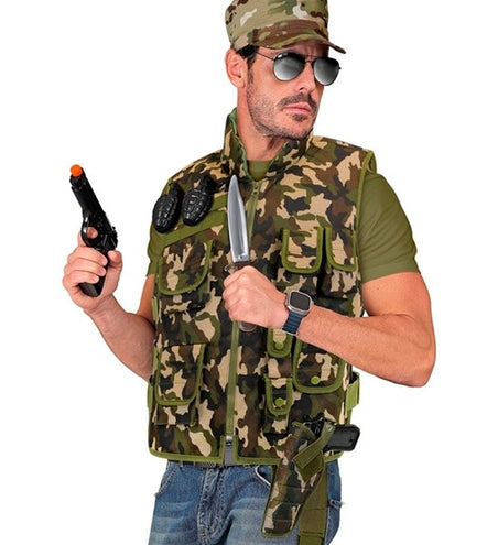 Widmann SRL Tactisch holster camouflage kostuum Zoë