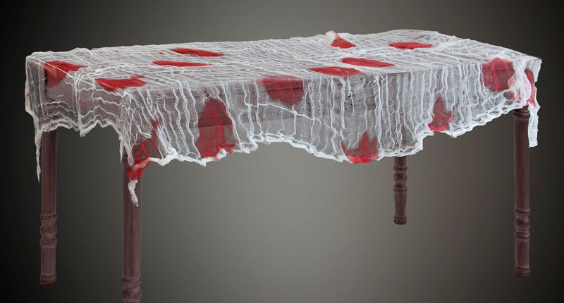 Widmann SRL Tafelkleed van gaas met bloed 180x80cm