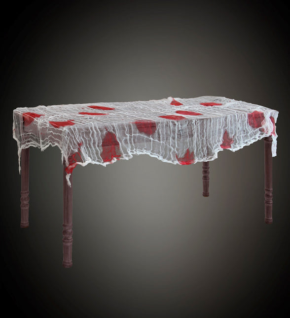 Widmann SRL Tafelkleed van gaas met bloed 180x80cm