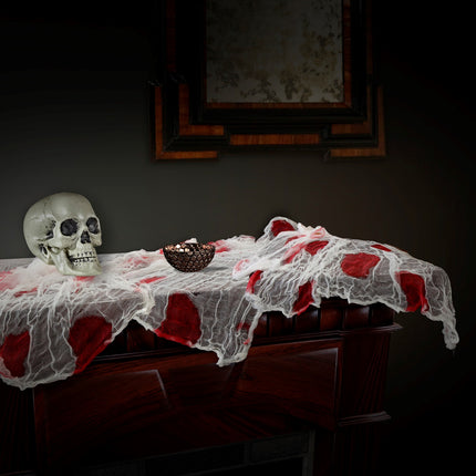 Widmann SRL Tafelkleed van gaas met bloed 180x80cm