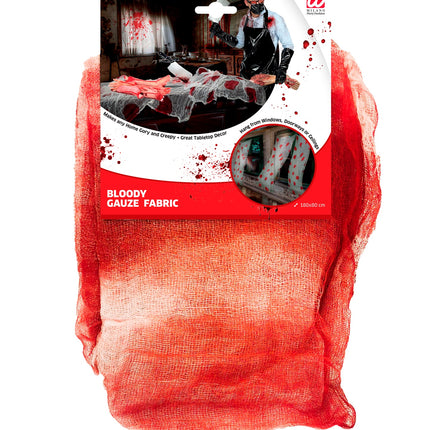 Widmann SRL Tafelkleed van gaas met bloed 180x80cm