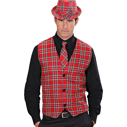 Widmann SRL Tartan Print Stropdas Rood