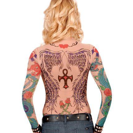 Widmann SRL Tattoo Shirt Engelenvleugel Vrouw