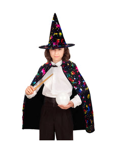 Widmann SRL Ti-Ta-Tovenaars cape met gekleurde sterren Kind