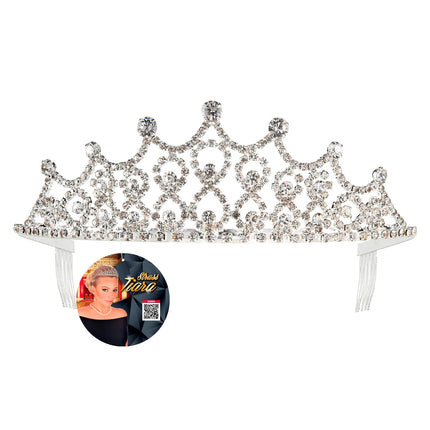 Widmann SRL Tiara koningin met strass