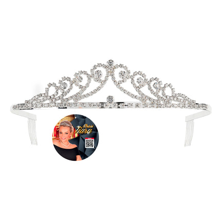 Widmann SRL Tiara met strass steentjes